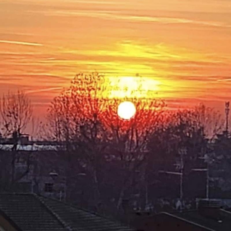 oggi tramonto a Senago