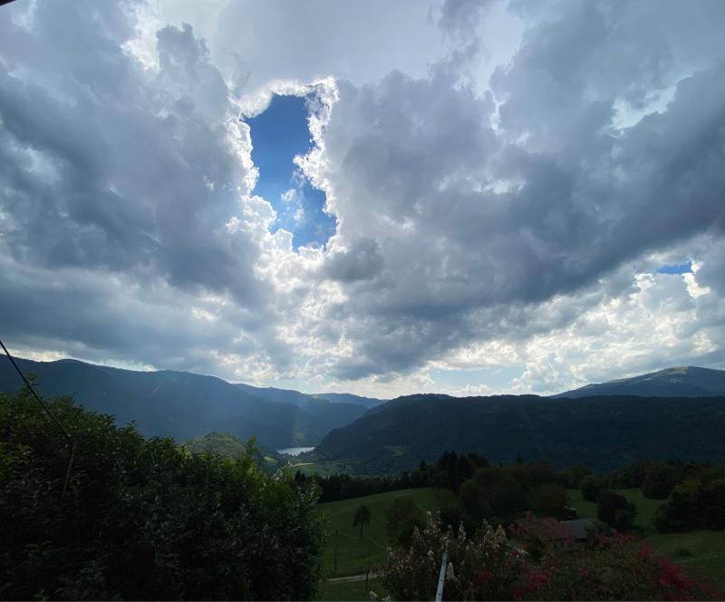 Nuvole minacciose da feltre verso arsie