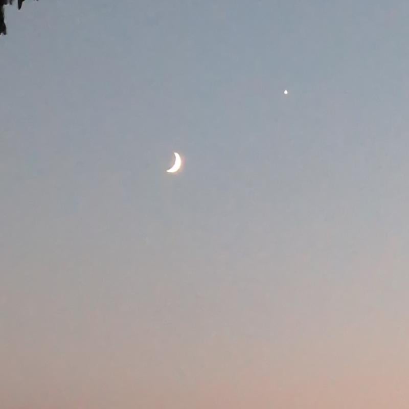 La luna e venere