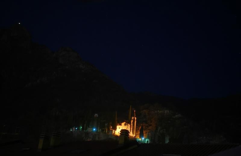 santuario di san martino by night