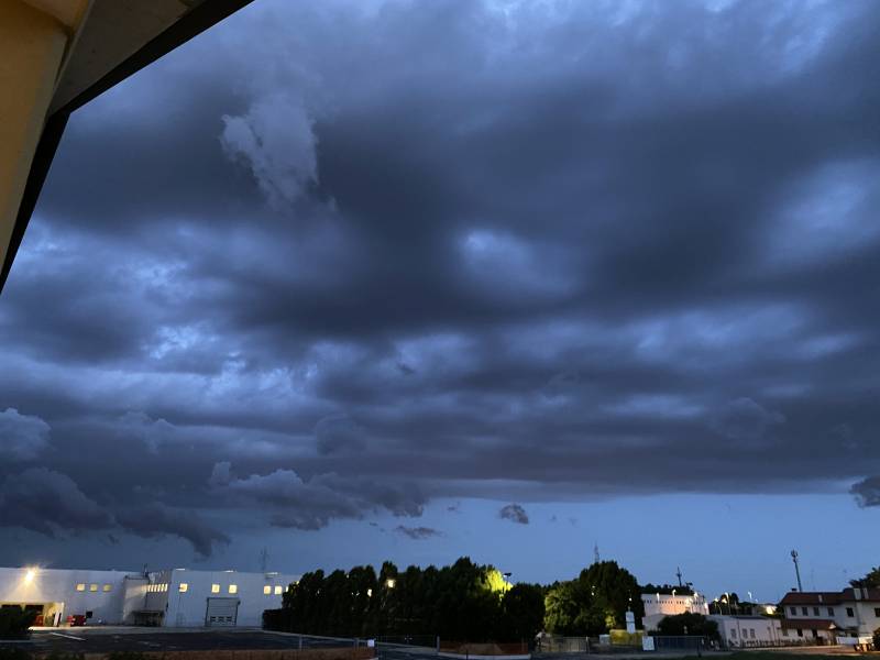 temporale in avvicinamento