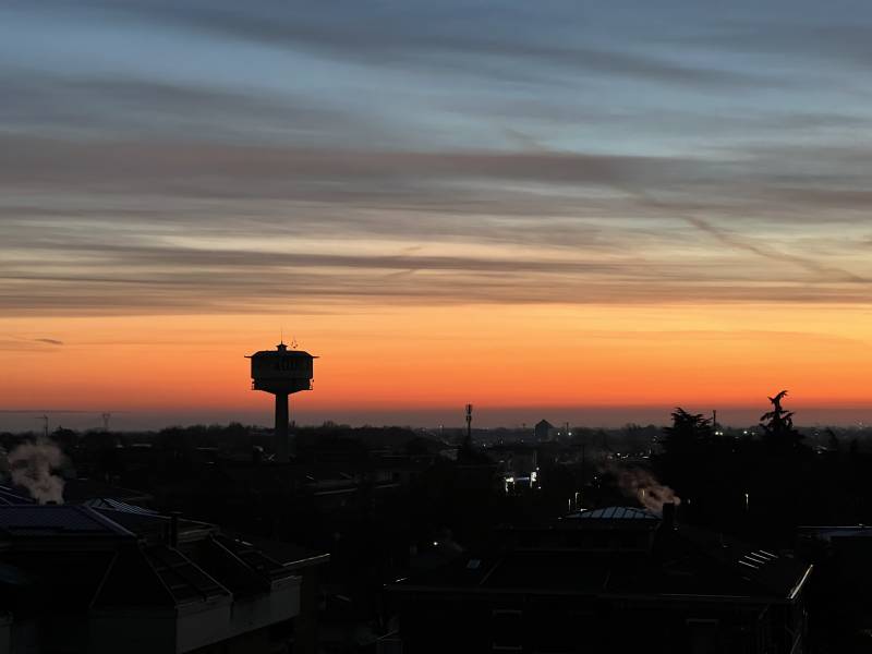 Alba a Fidenza con il suo vascone