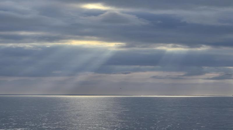 raggi di sole sul mare