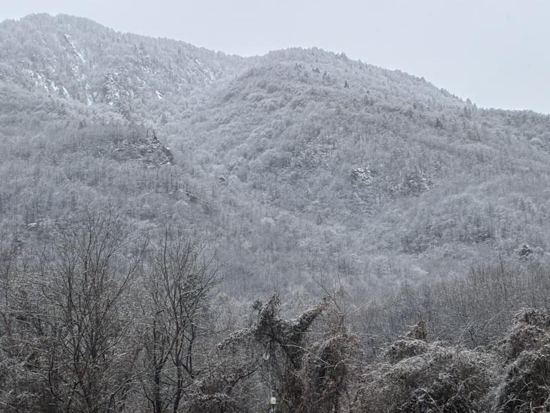 montagna innevata