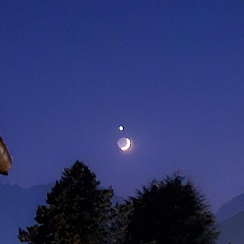 venere e la luna
