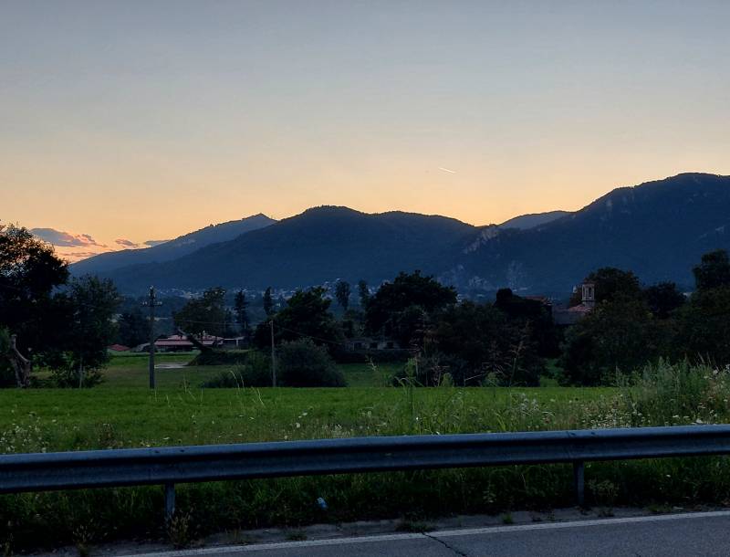 tramonto sul parco della bevera