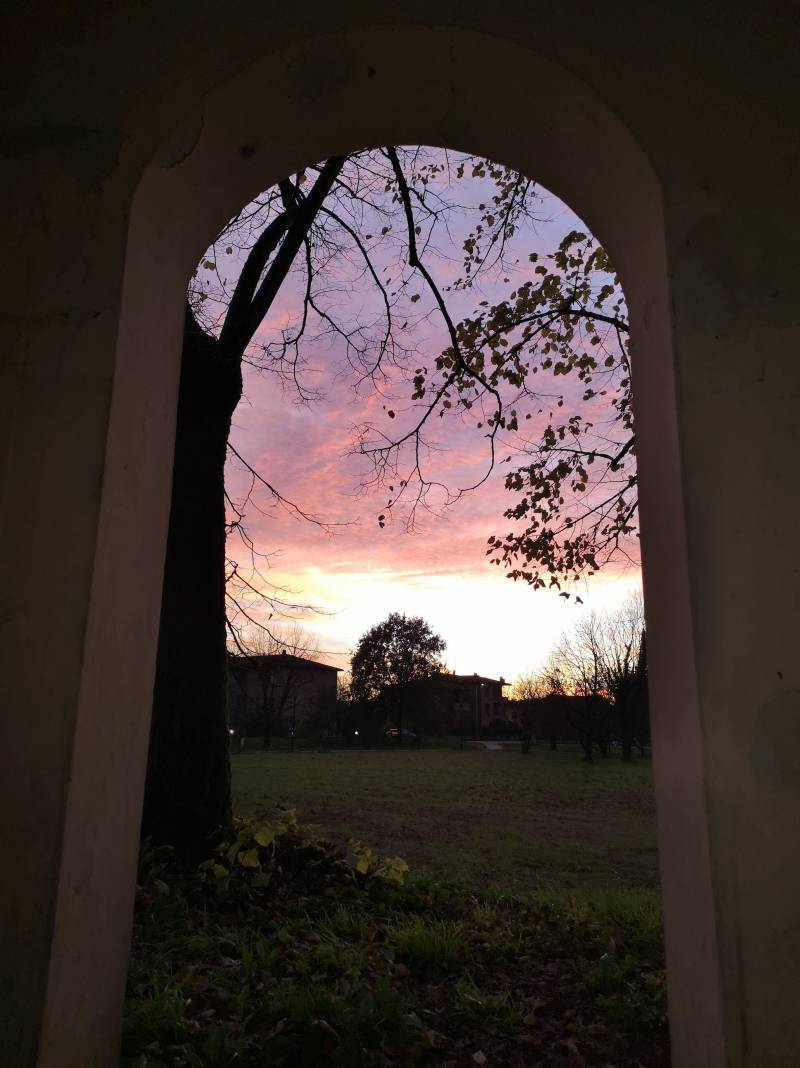 tramonto di novembre dal parco dossello