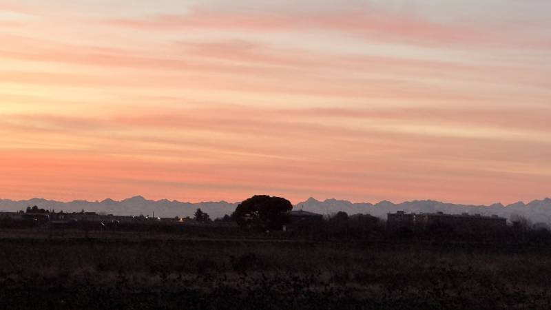 tramonto invernale