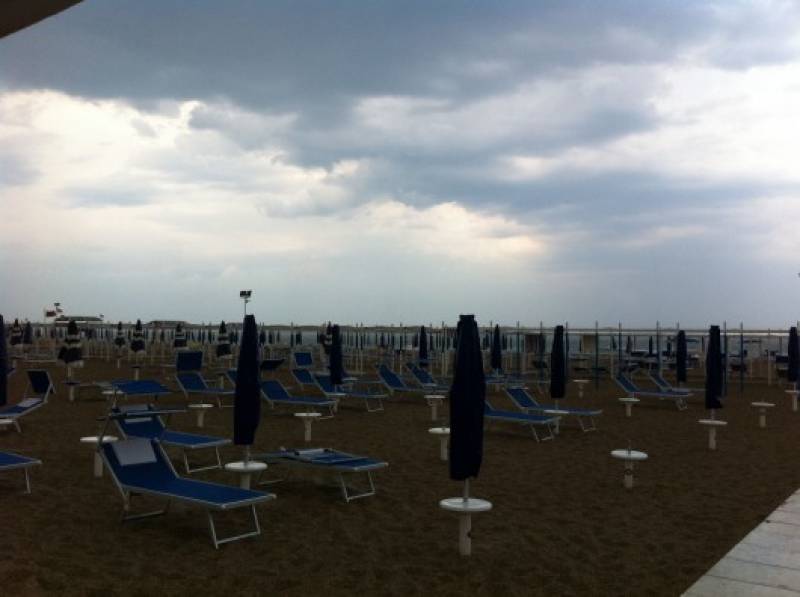 Riccione sotto la pioggia