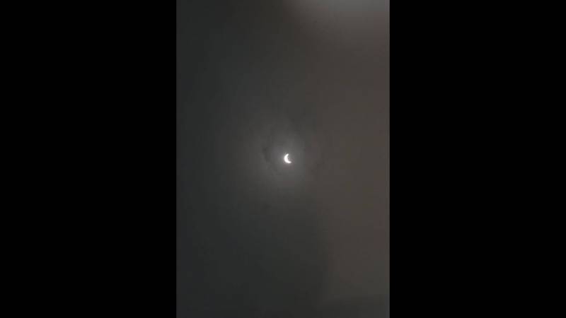 Eclisse visto dal filtro