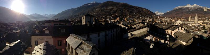 Aosta vista da un tetto