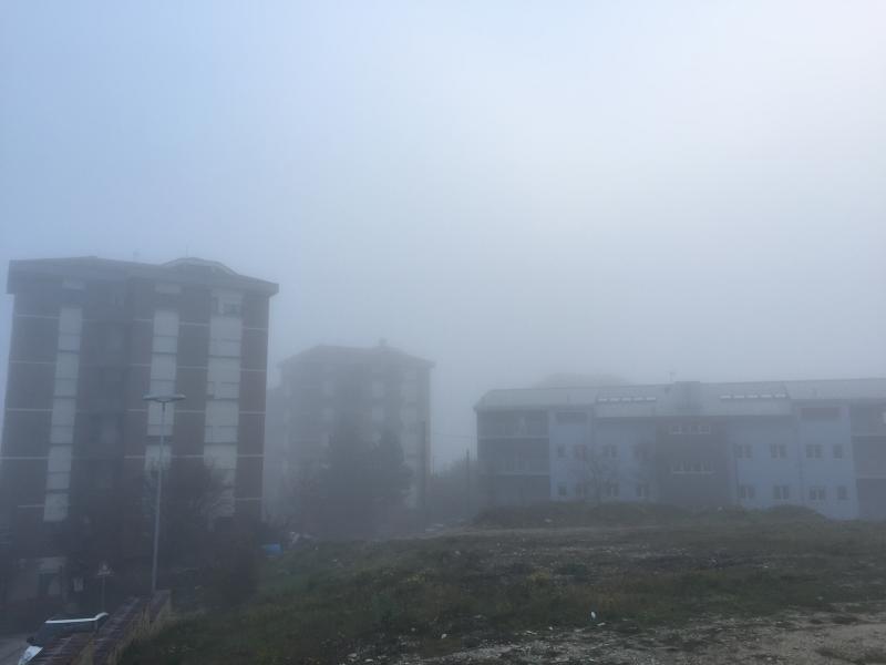 Nebbia persistente zona San Francesco