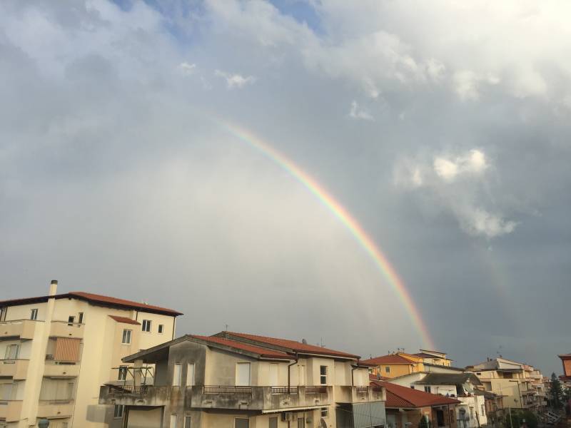 26 agosto 2018 - pioggia e arcobaleno
