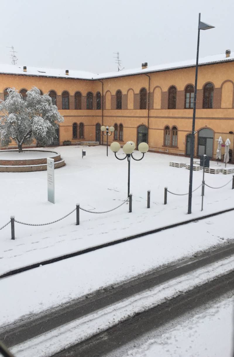 Piazza giolitti nevicata marzolina