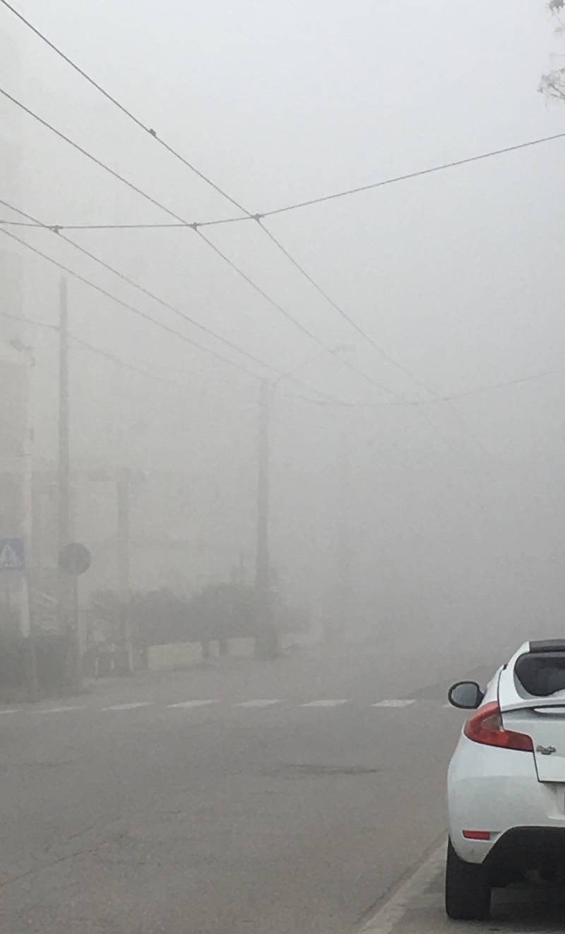 Rimini con la nebbia