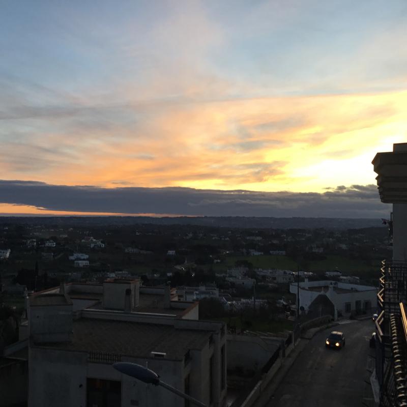 Post tramonto in valle ditria a Cisternino