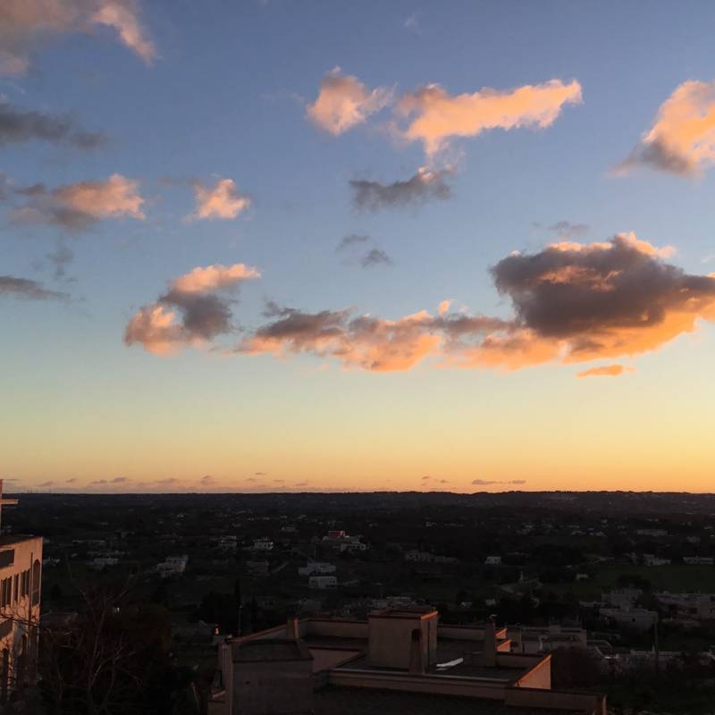 Post tramonto in valle ditria a Cisternino