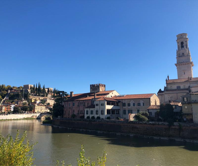 Castel san pietro e campanile del duomo