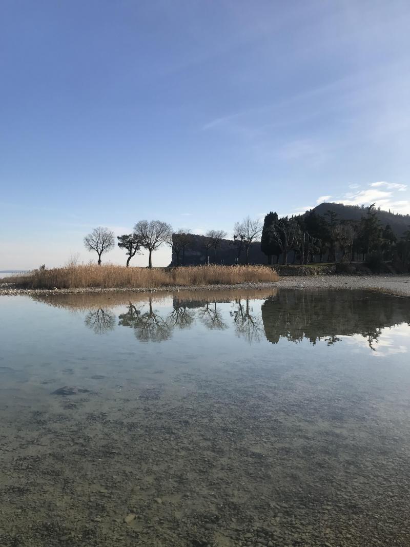 suggestivo scenario riflesso in uno specchio dacqua