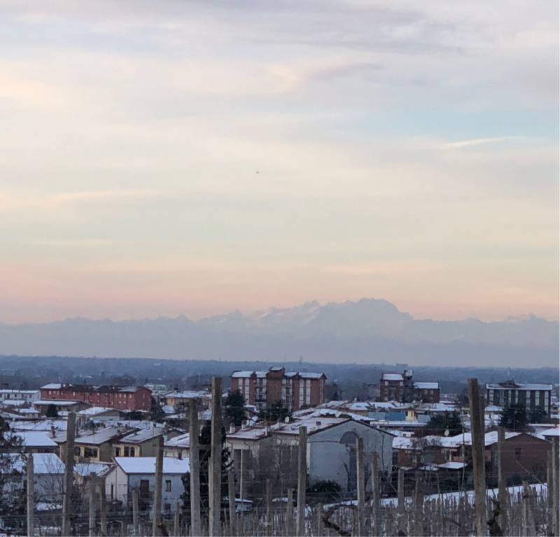 Il monte rosa alle spalle di Broni