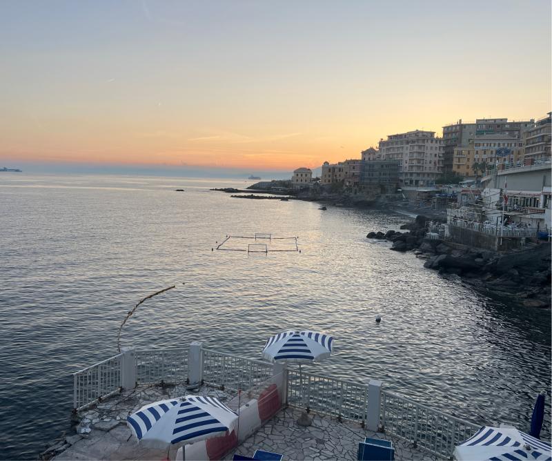 Serata bellissima ora che e' calato il sole
