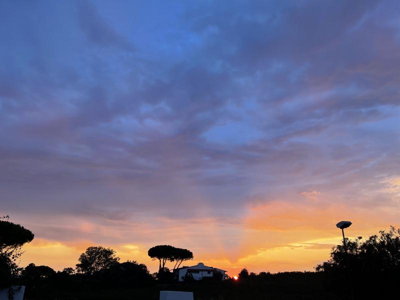 tramonto agostano a Montalto di Castro