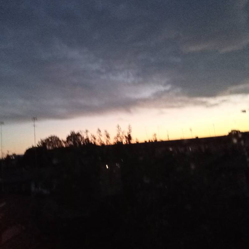 Tramonto con nuvole a Mestre