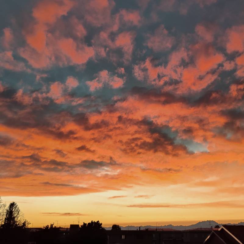 il tramonto questa sera