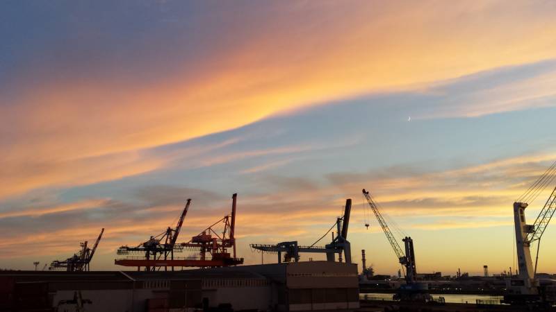 tramonto al porto