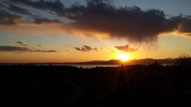tramonto sul lago di Garda