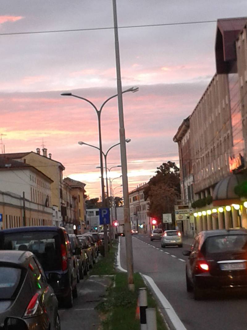 tramonto in via Dante