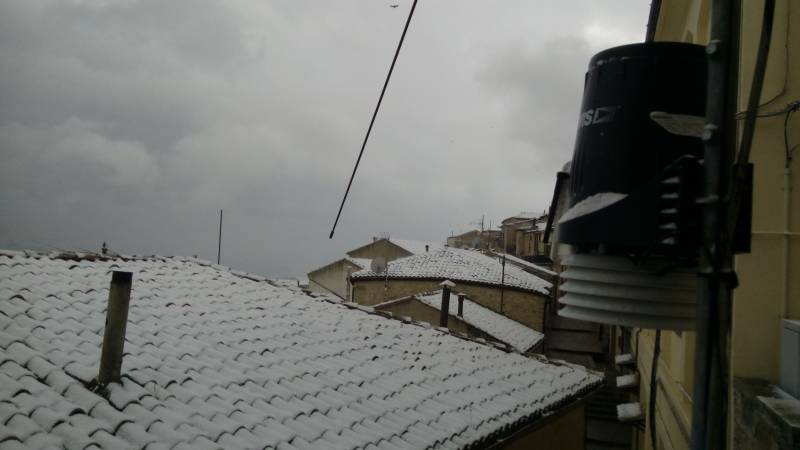 Prima neve dell'anno a Sant'Agata di Puglia