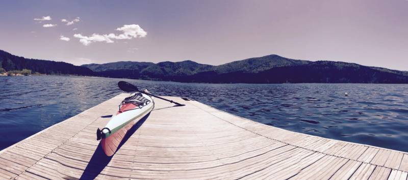 Pontile kayak lago arvo