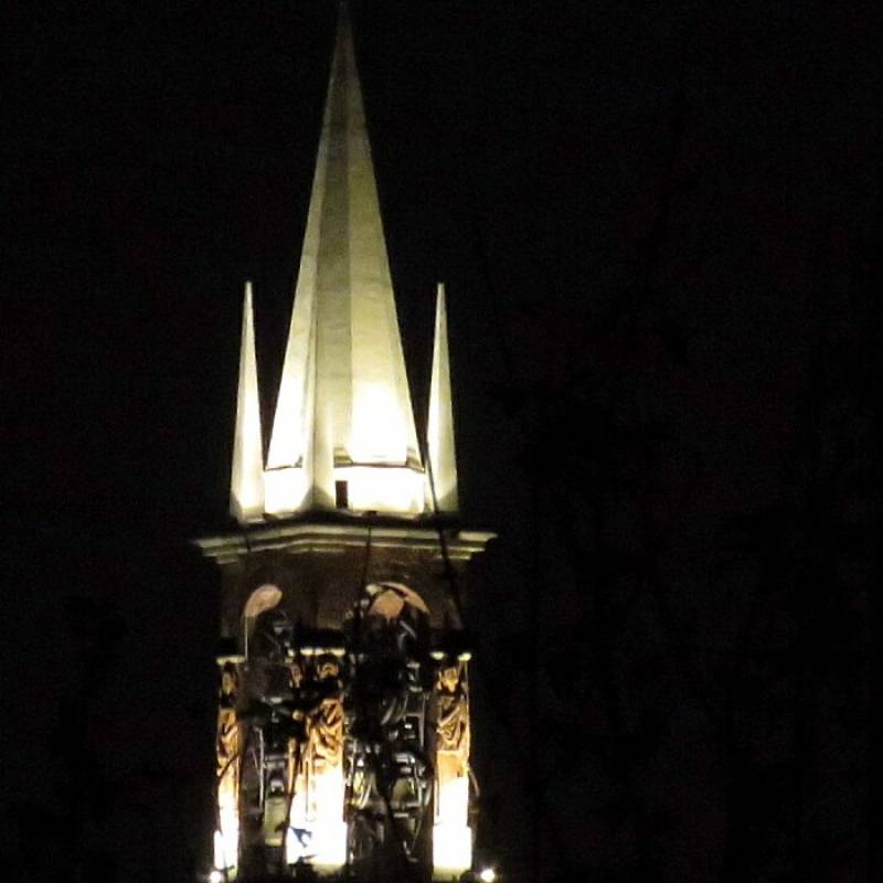 campanile by night