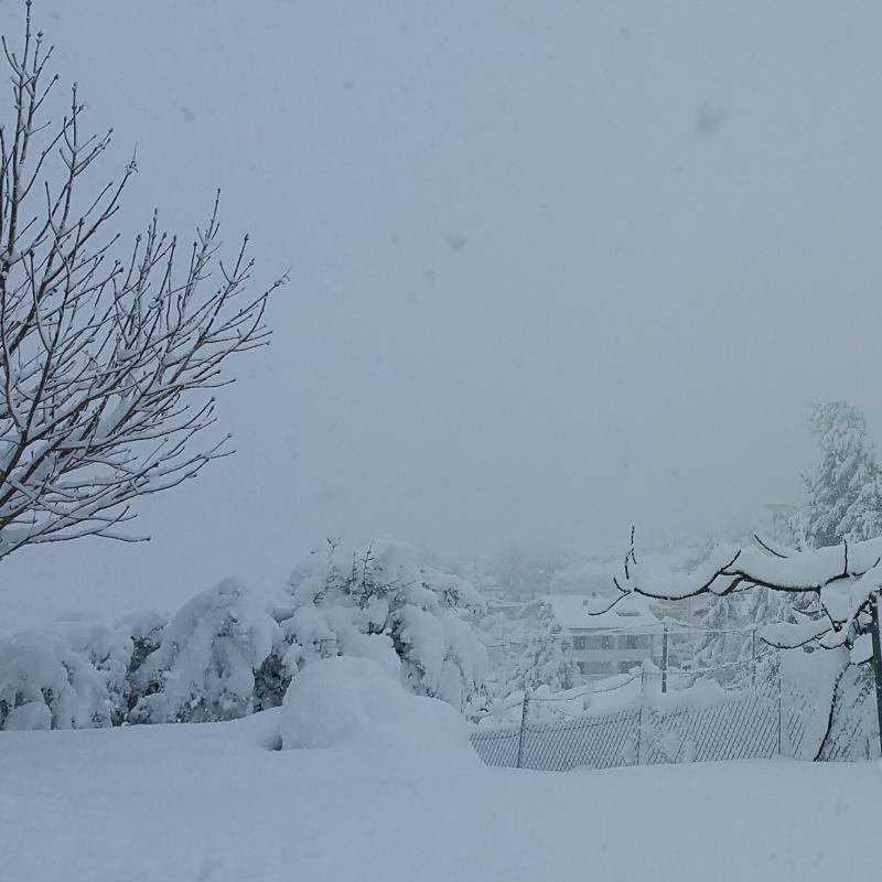 neve alla periferia di Chieti 60 cm