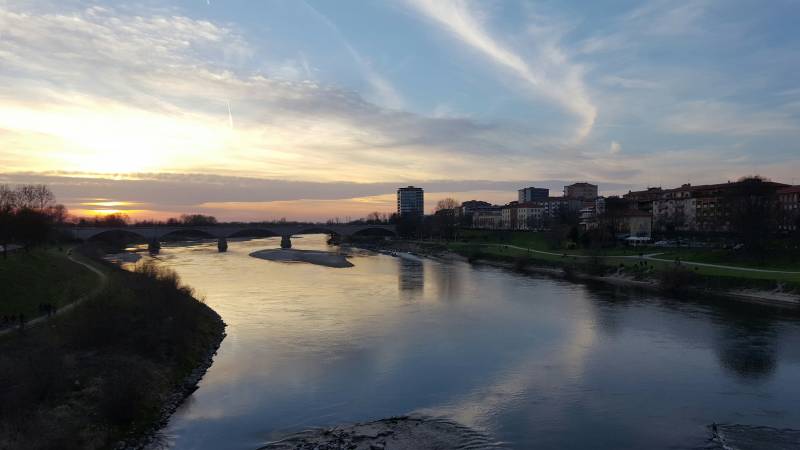 Pavia al tramonto