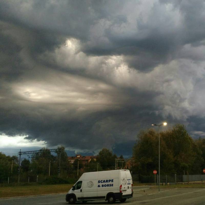 Stormy clouds over settimo torinese 