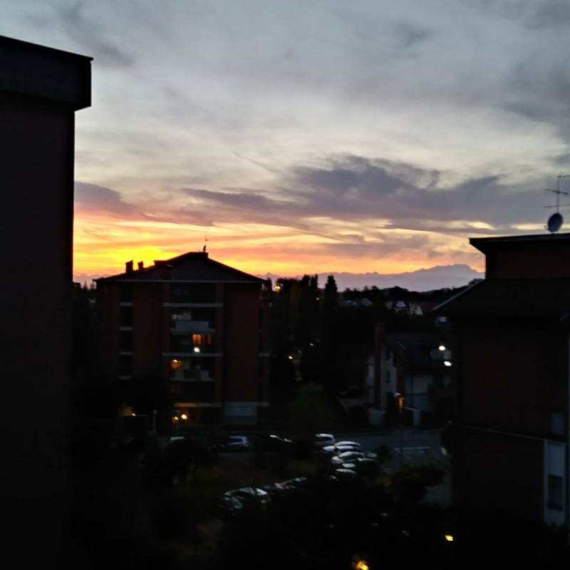 Il riflesso delle nubi al tramonto