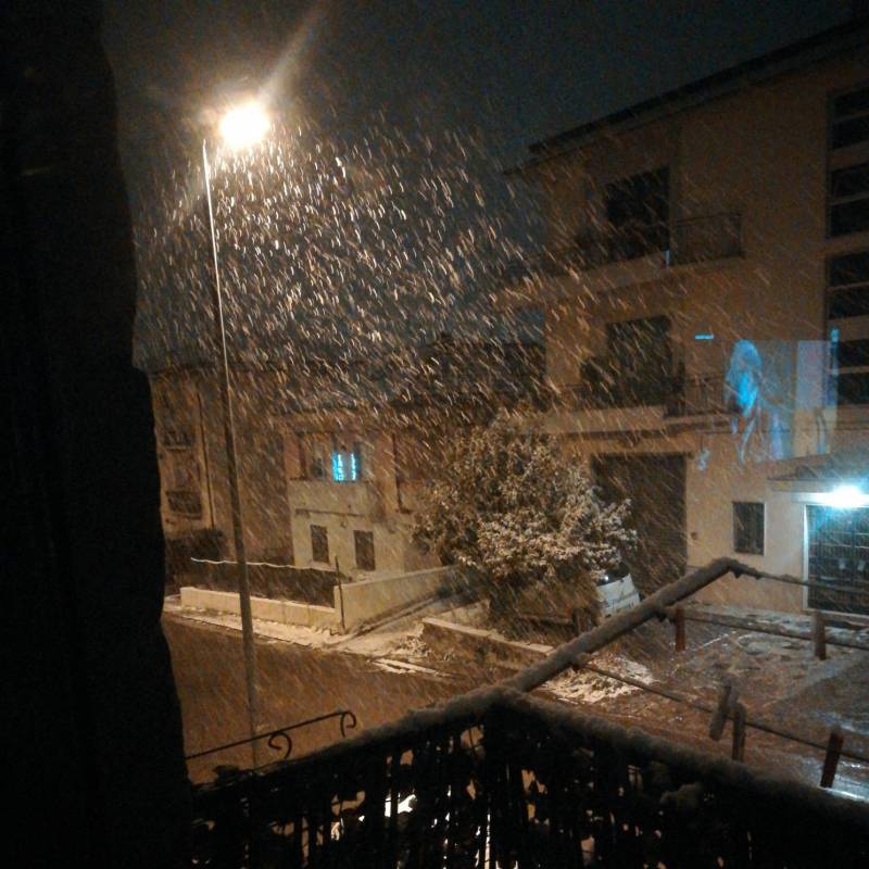 A Benevento nevica ancora