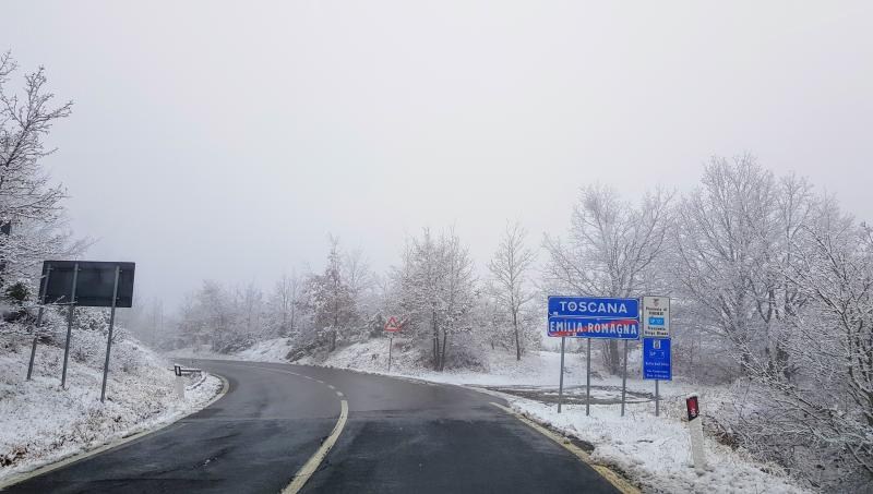 Neve di gennaio 2019 confine toscana emilia