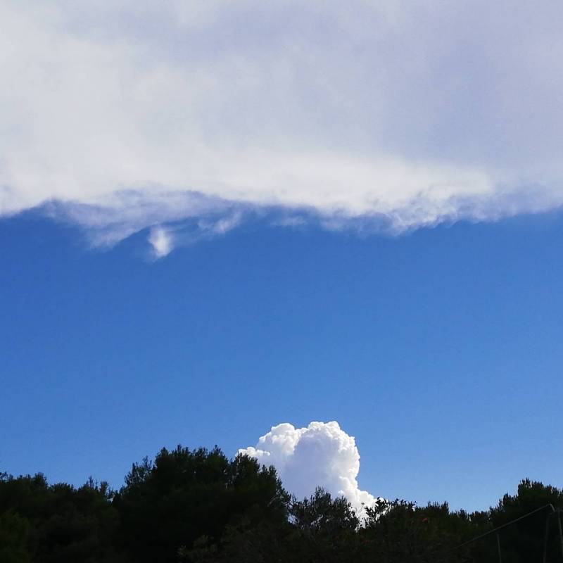 Nubi velate e cumulonembi a selva del turchese