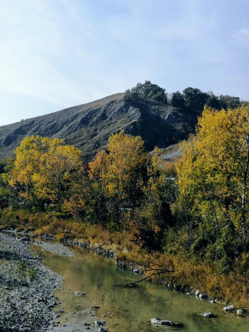Fiume sillaro in secca.