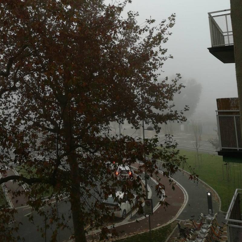 Un leggera nebbia la mitica scighera che mancava a milano