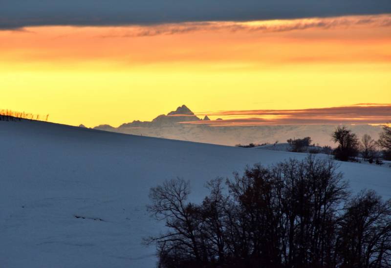 Tramonto sul monviso