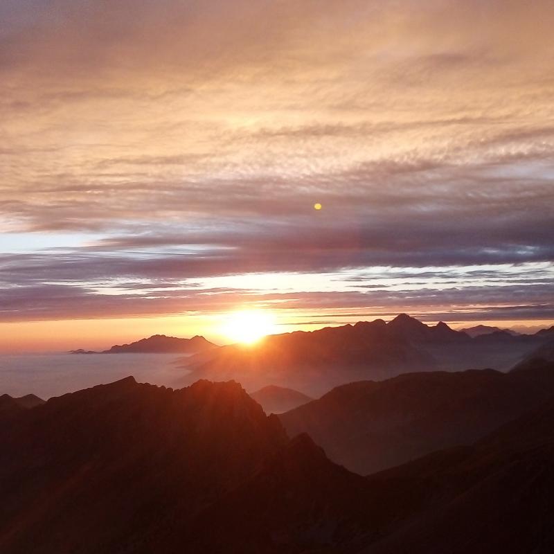Tramonto dal passo di pozzera