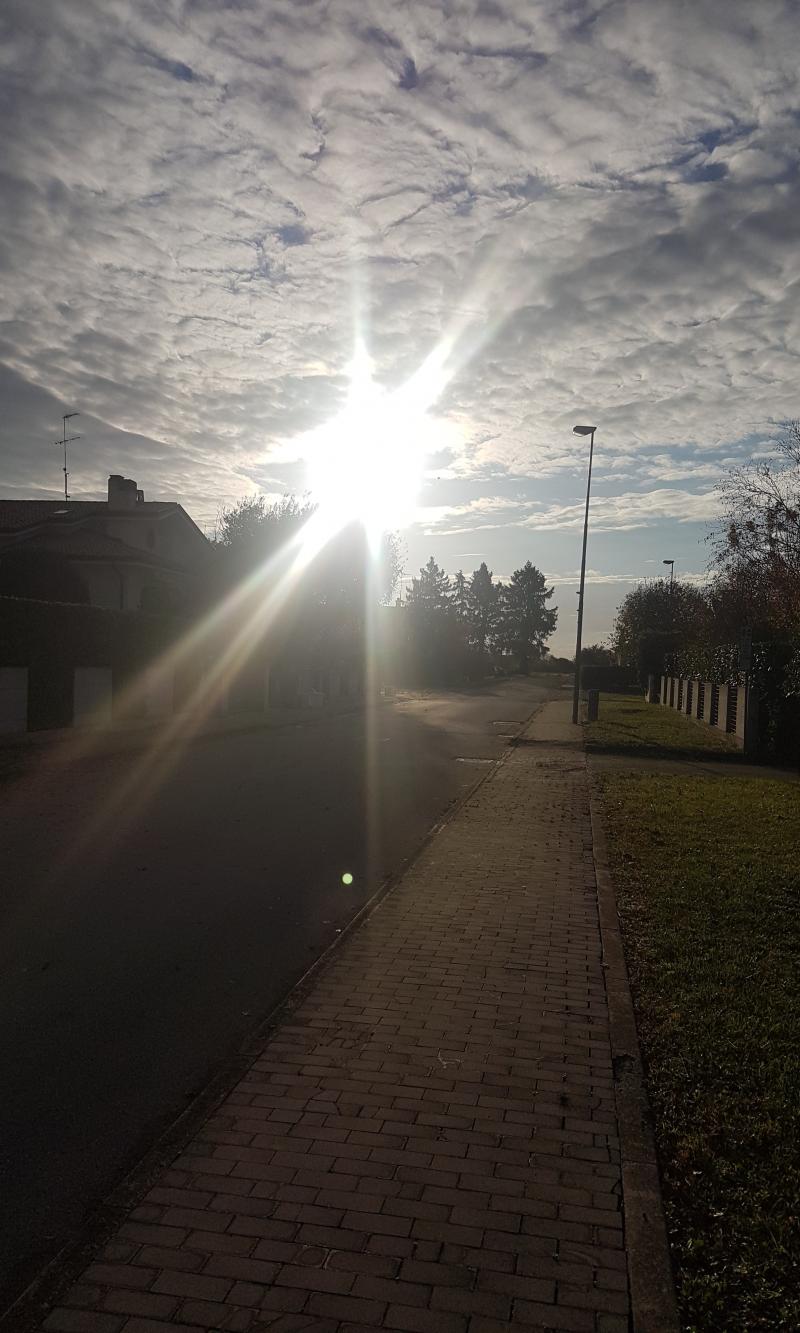 E il sole stamattina mi saluta cosi'