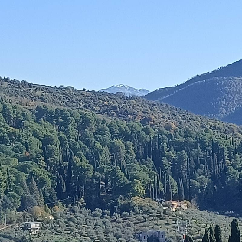 Sfondo dei monti attorno castel madama rm