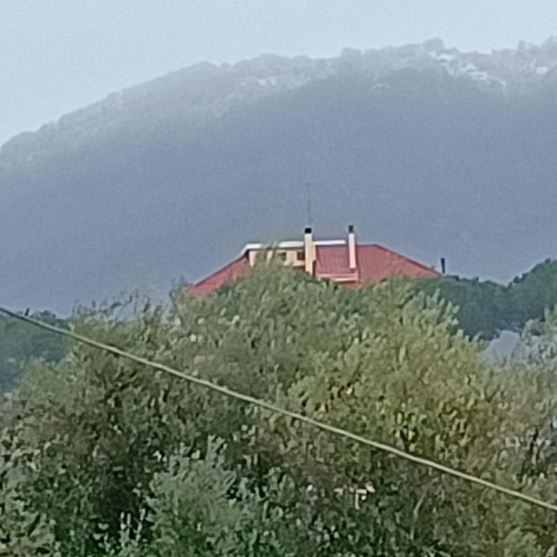 Serata nevosa sulle colline di castel madama rm