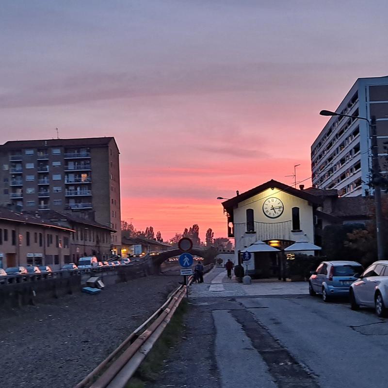 Tramonto di una fredda giornata autunnale