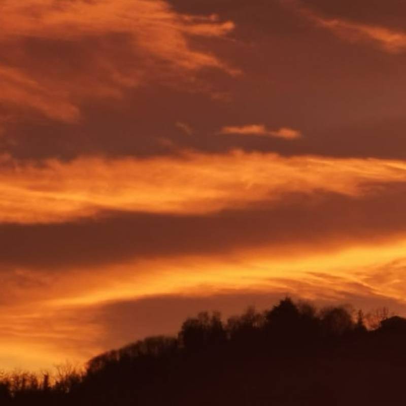 tramonto sulla collina 3 febbraio 2023